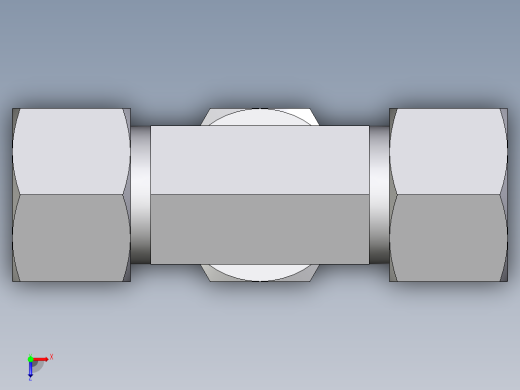 卡套式工业通用硬管接头EO_Assembled_adjustable_standpipe_branch_tee_EVT16SR71俯视缩略图