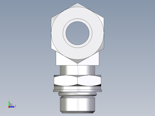 卡套式工业通用硬管接头EO_Adjustable_locknut_branch_tee_TEE15LMORCF左视缩略图