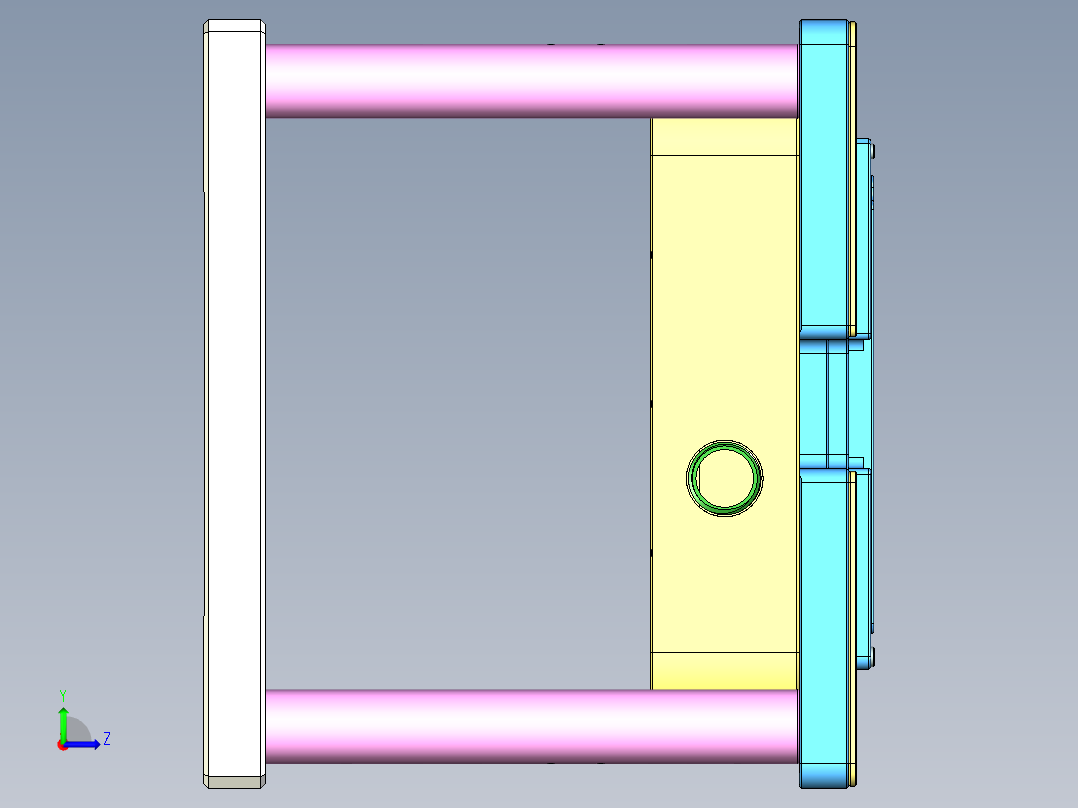 ZAZ00-A-笔记本CNC工装夹具三维模型CNC4-1023左视图
