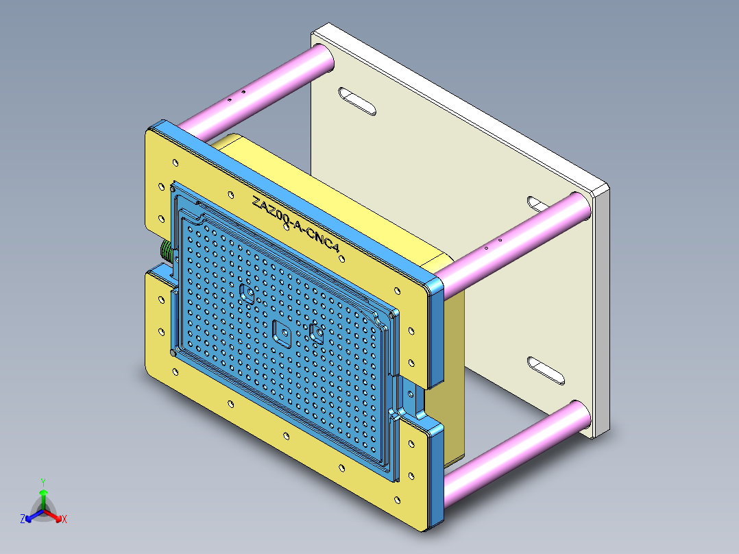 ZAZ00-A-笔记本CNC工装夹具三维模型CNC4-1023正等轴测图