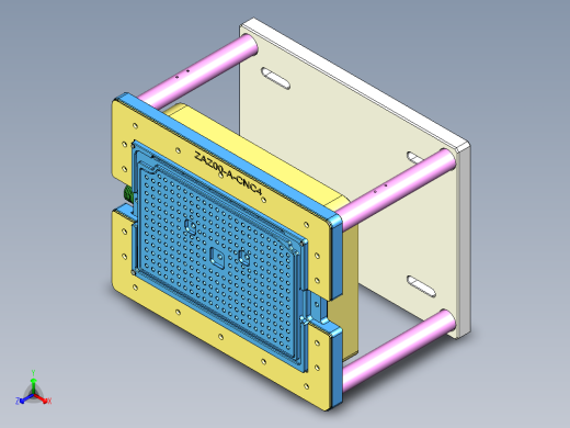 ZAZ00-A-笔记本CNC工装夹具三维模型CNC4-1023正等轴测缩略图