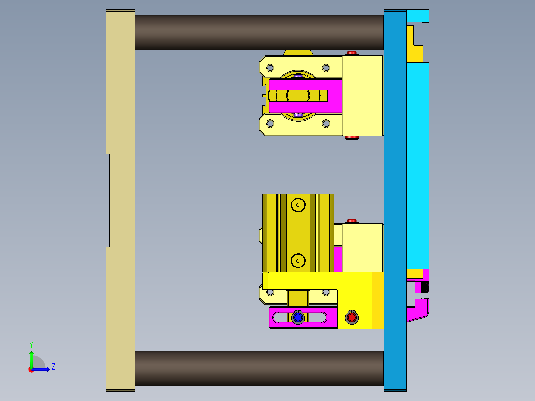 FDQ30-笔记本CNC工装夹具三维模型CNC1-190401左视图