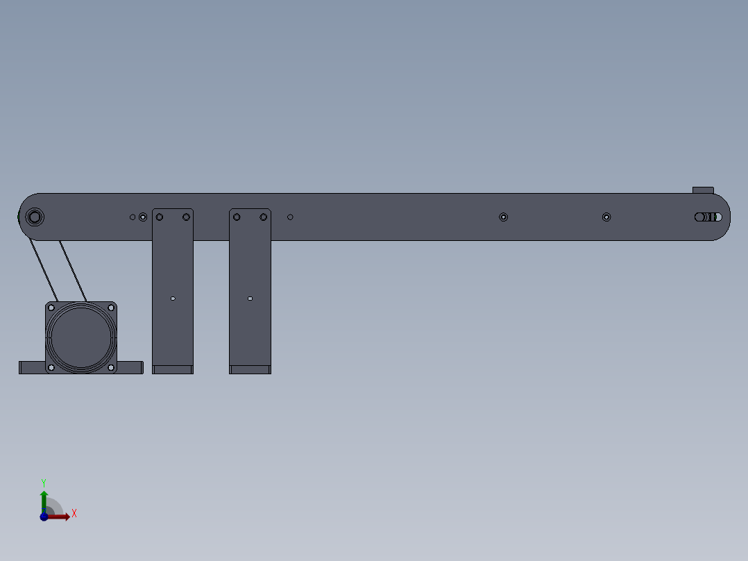 0.65米0.13米皮带机构前视图