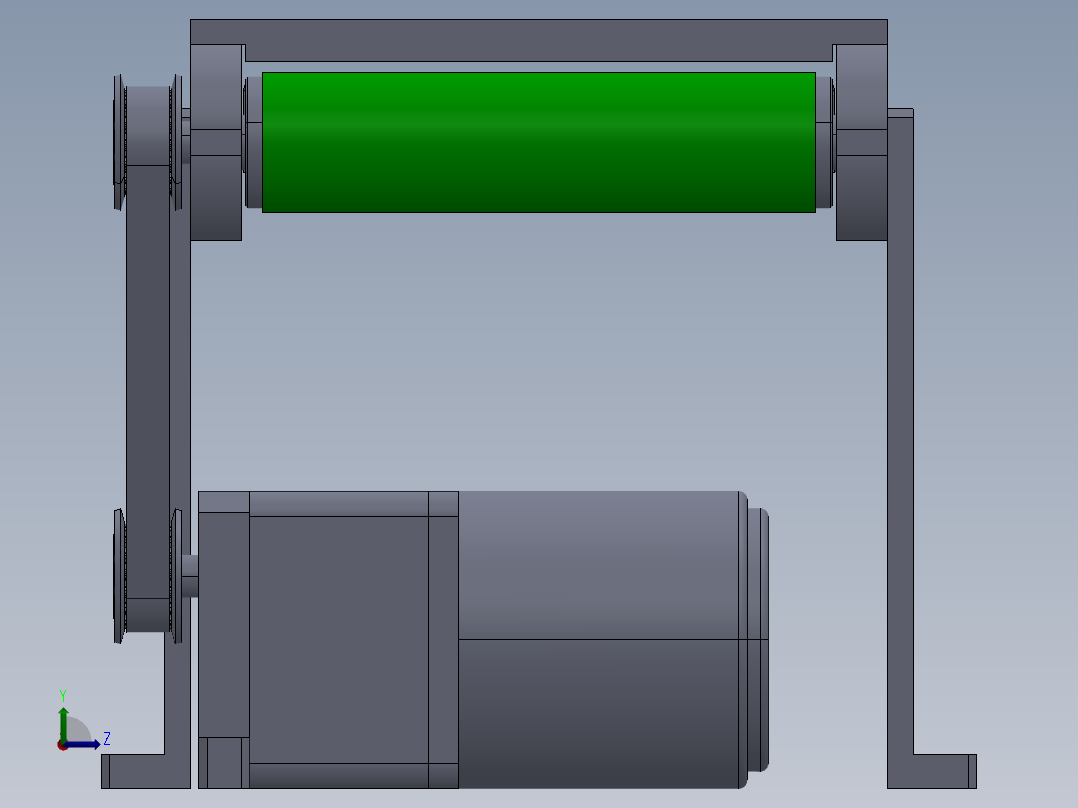 0.65米0.13米皮带机构左视图