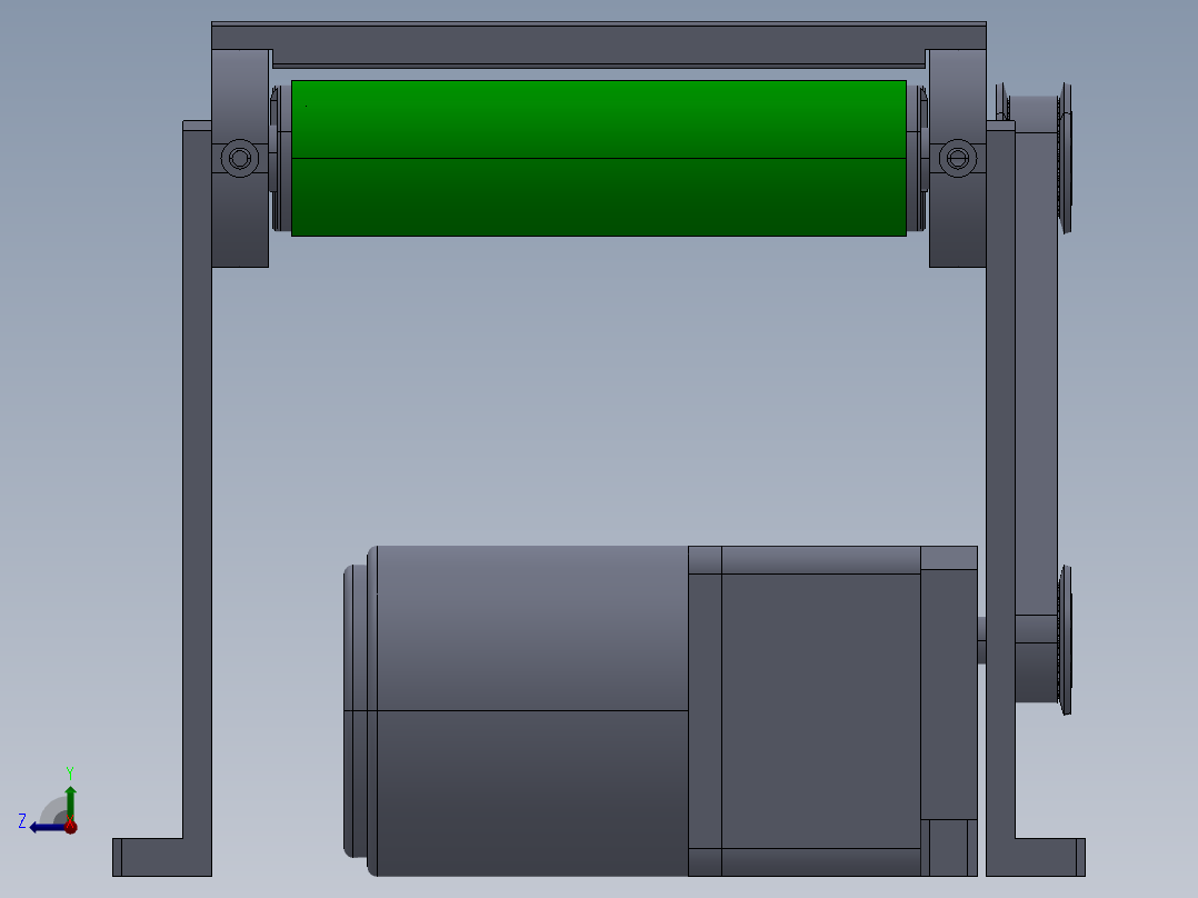 0.65米0.13米皮带机构右视图