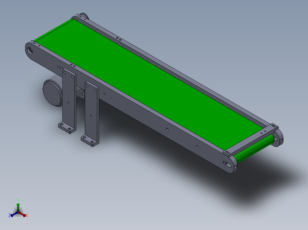 0.65米0.13米皮带机构正等轴测图