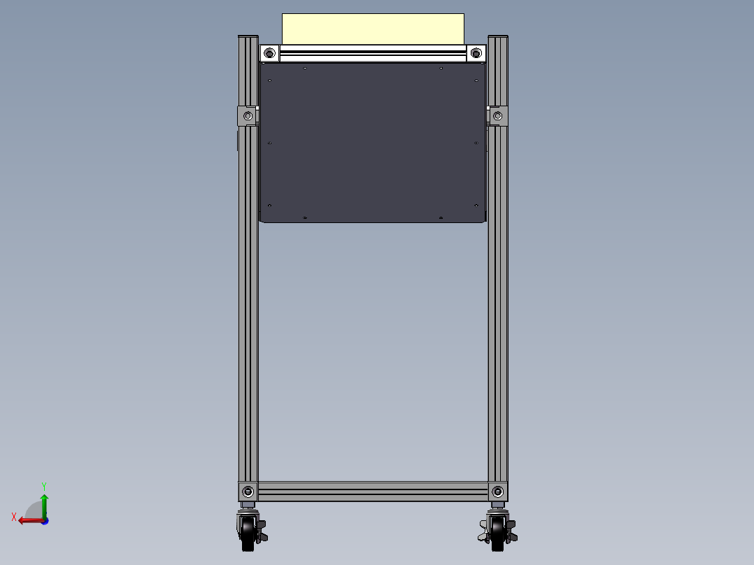 货架、便捷性物料车后视图