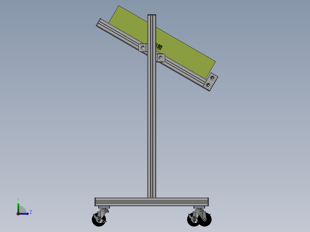 货架、便捷性物料车左视图