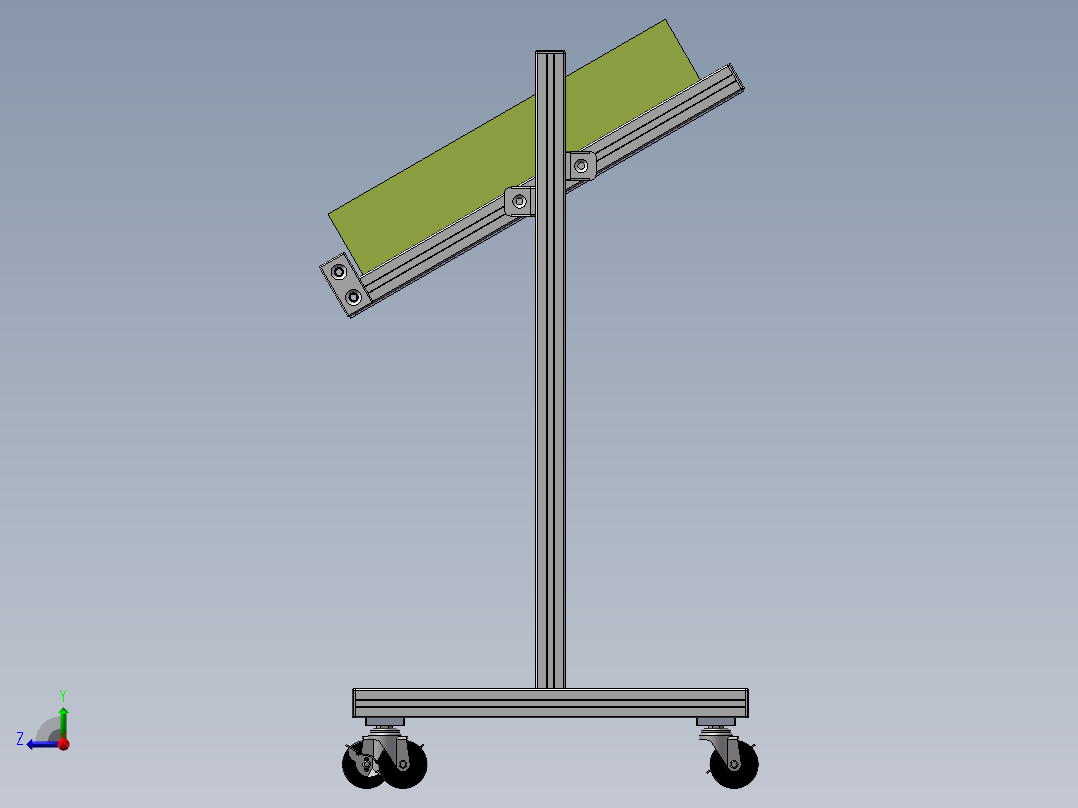 货架、便捷性物料车右视图