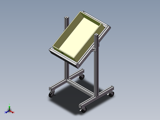 货架、便捷性物料车正等轴测缩略图