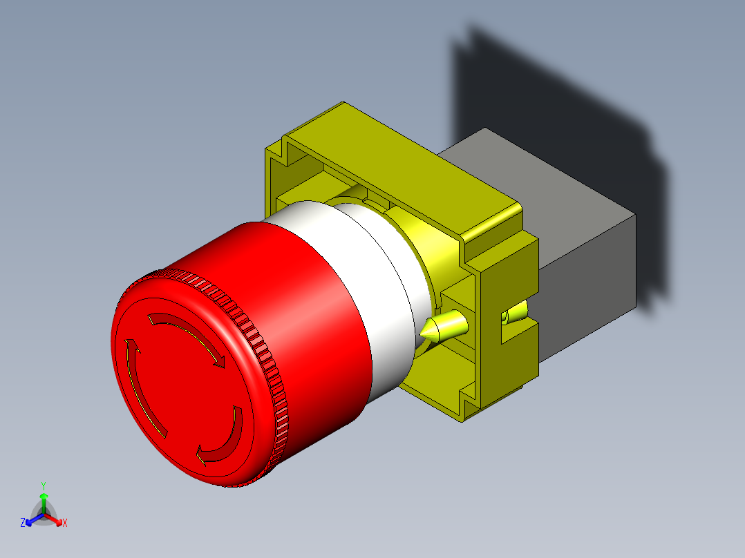 急停开关（新）正等轴测图