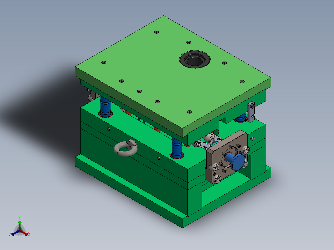 注塑模具、模具(46)正等轴测图
