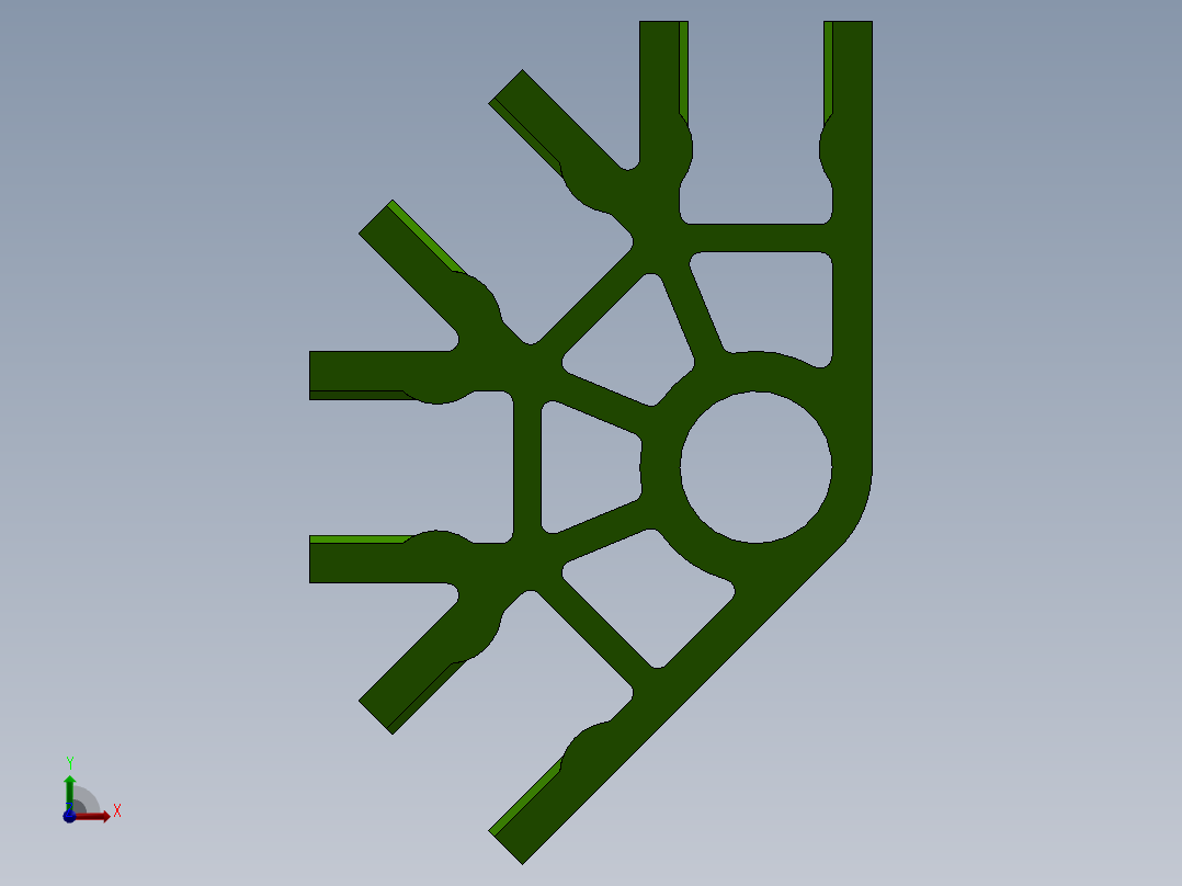 Knex 绿色连接器前视图