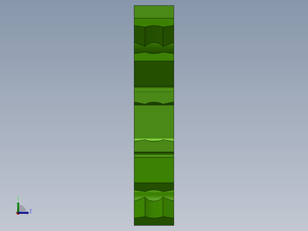 Knex 绿色连接器左视图