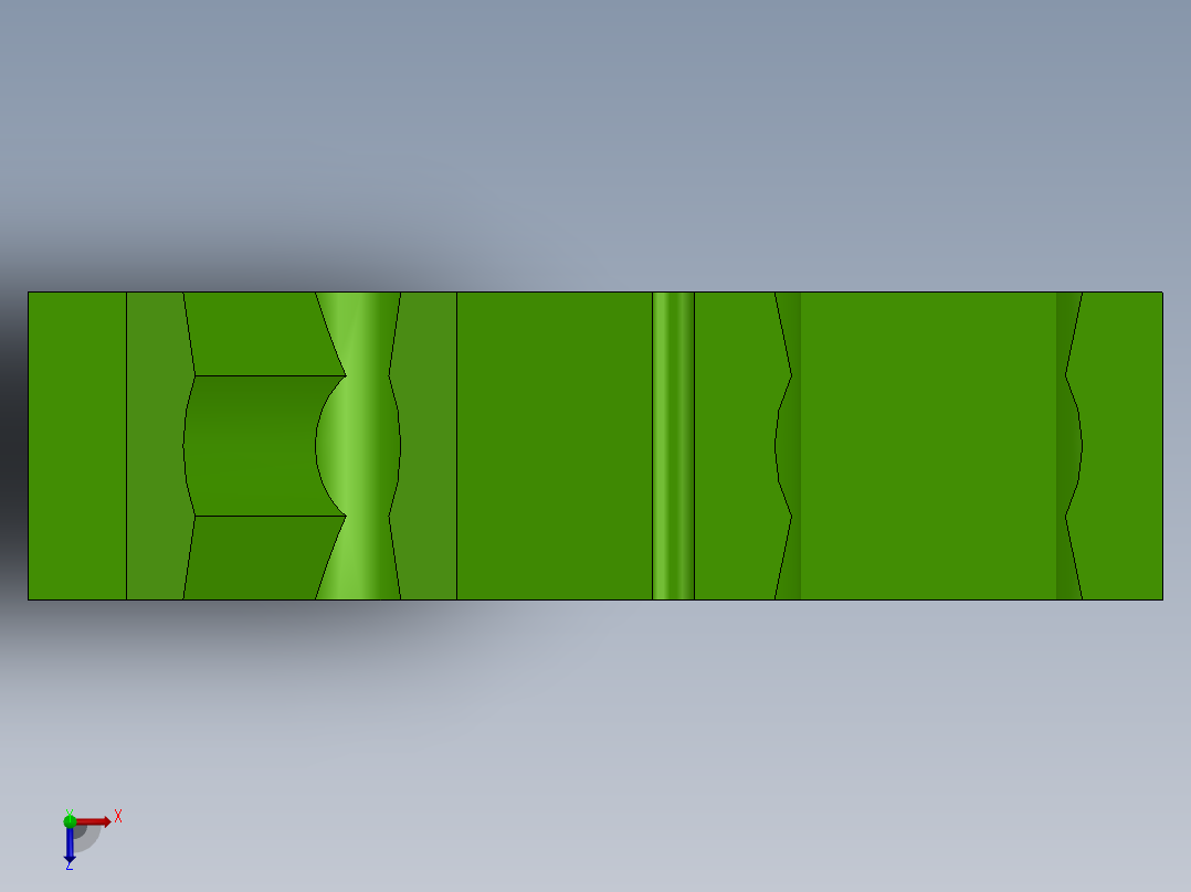 Knex 绿色连接器俯视图