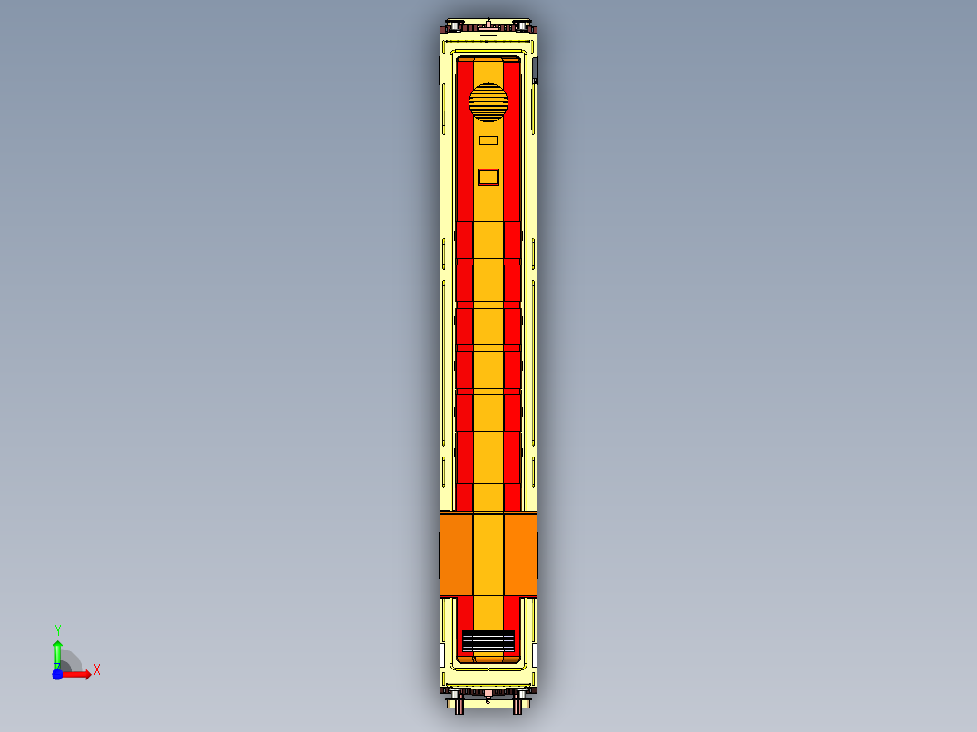B2005176-铁路柴油机车火车前视图