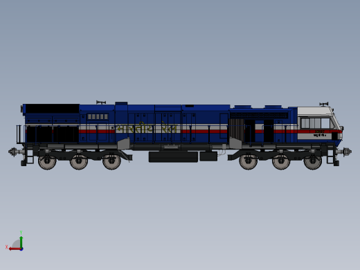 火车机车列车indian-locomotive-wdp4b-18316-模型格式为 igs后视缩略图