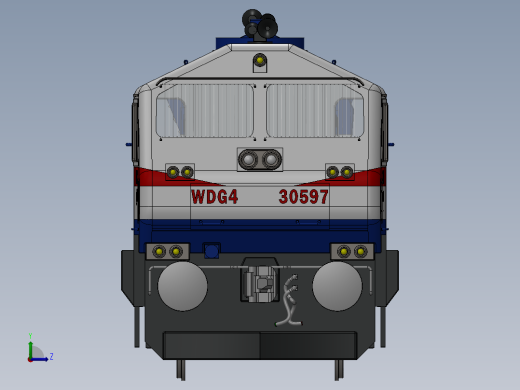 火车机车列车indian-locomotive-wdp4b-18316-模型格式为 igs左视缩略图