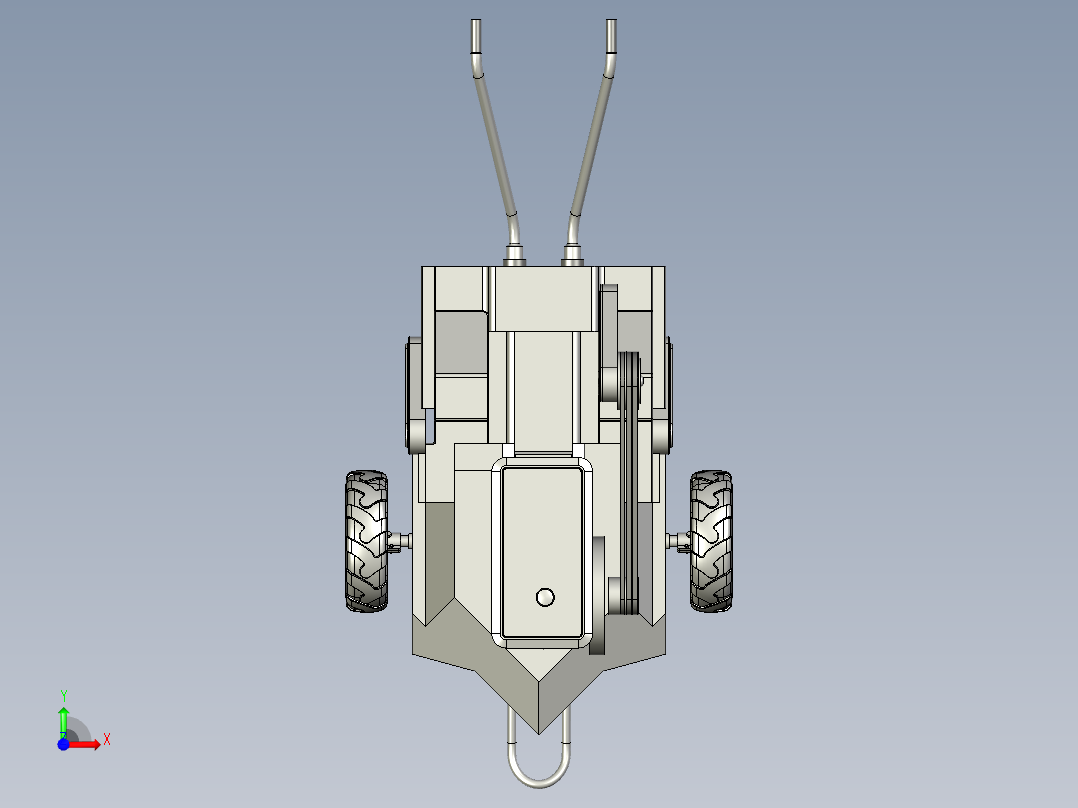 农业拖拉机前视图