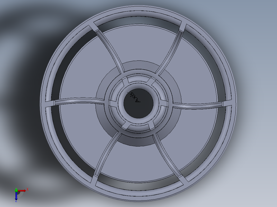 汽车轮圈设计俯视图