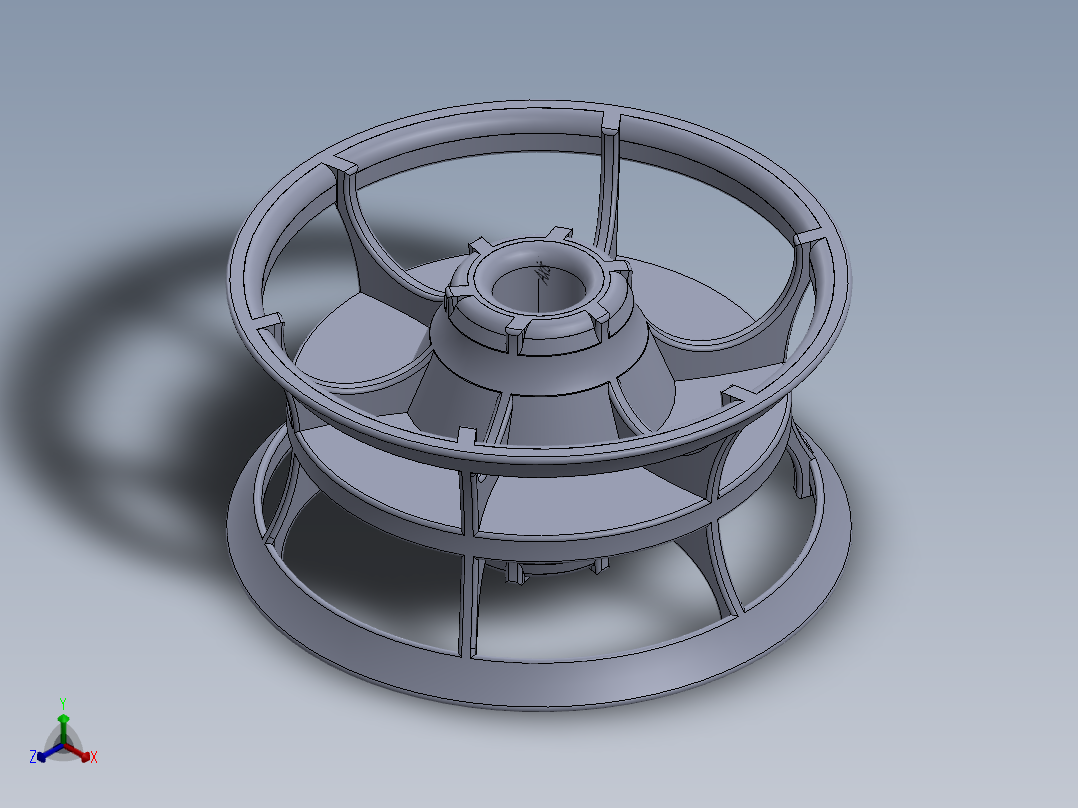 汽车轮圈设计正等轴测图