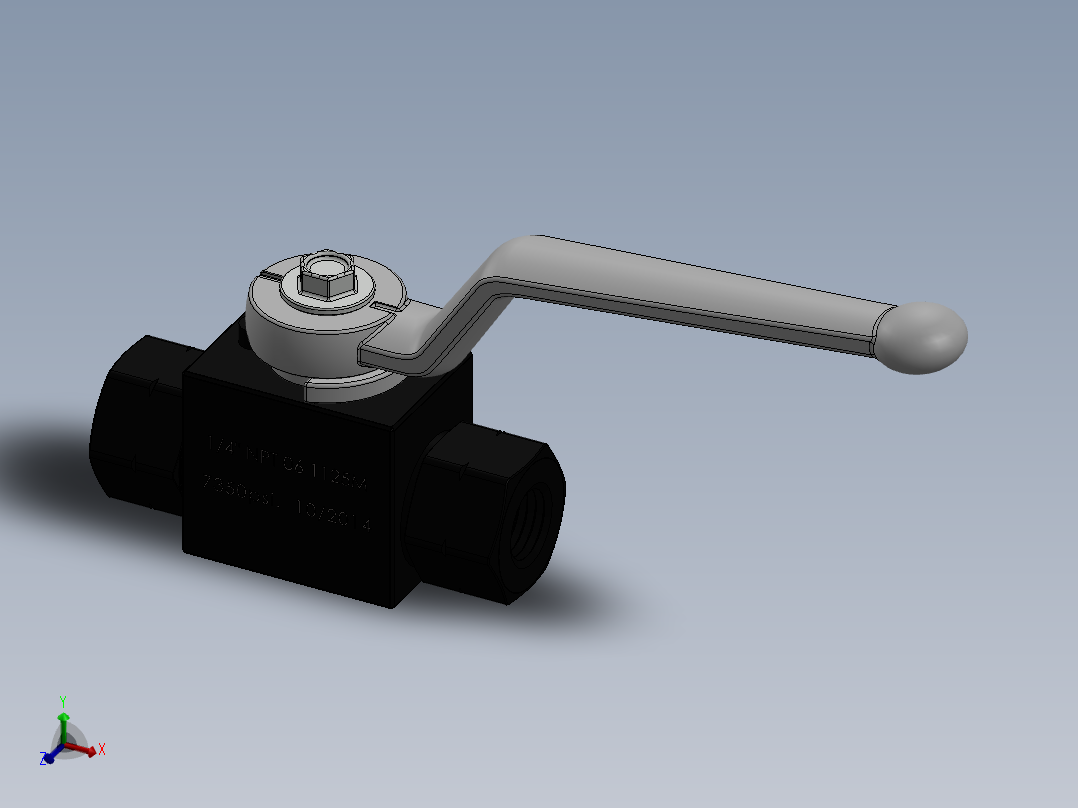 阀 1-4 - 7350psi主视图