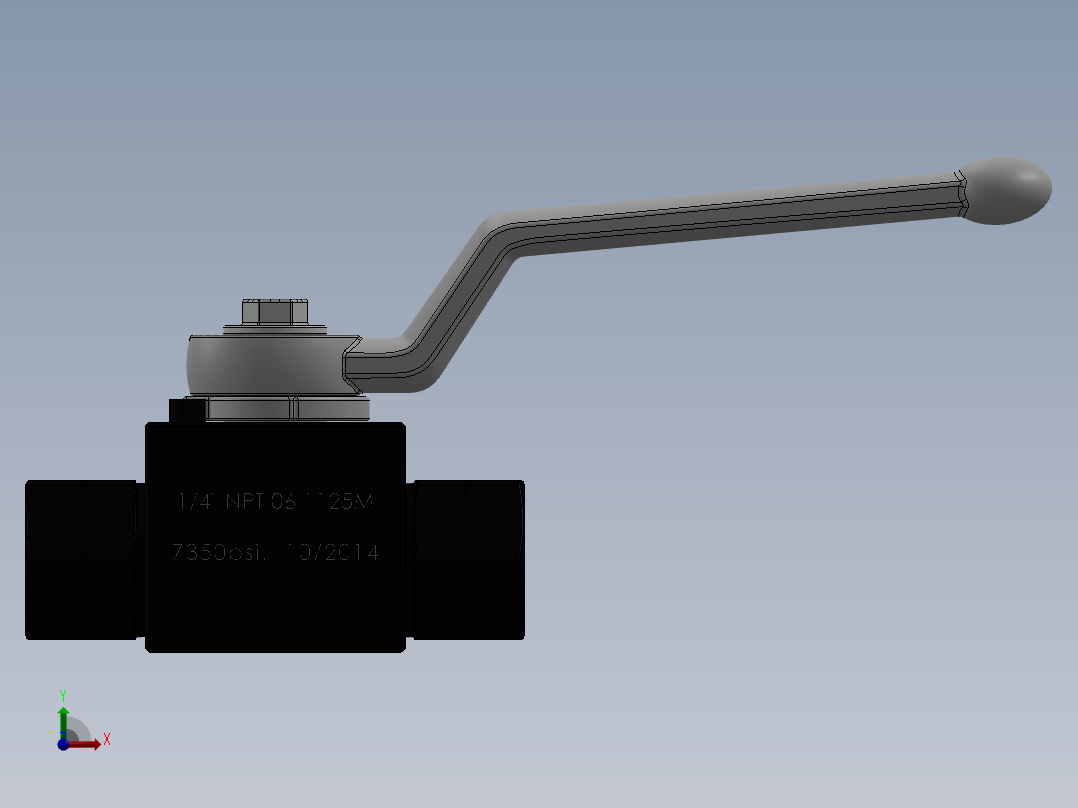 阀 1-4 - 7350psi前视图