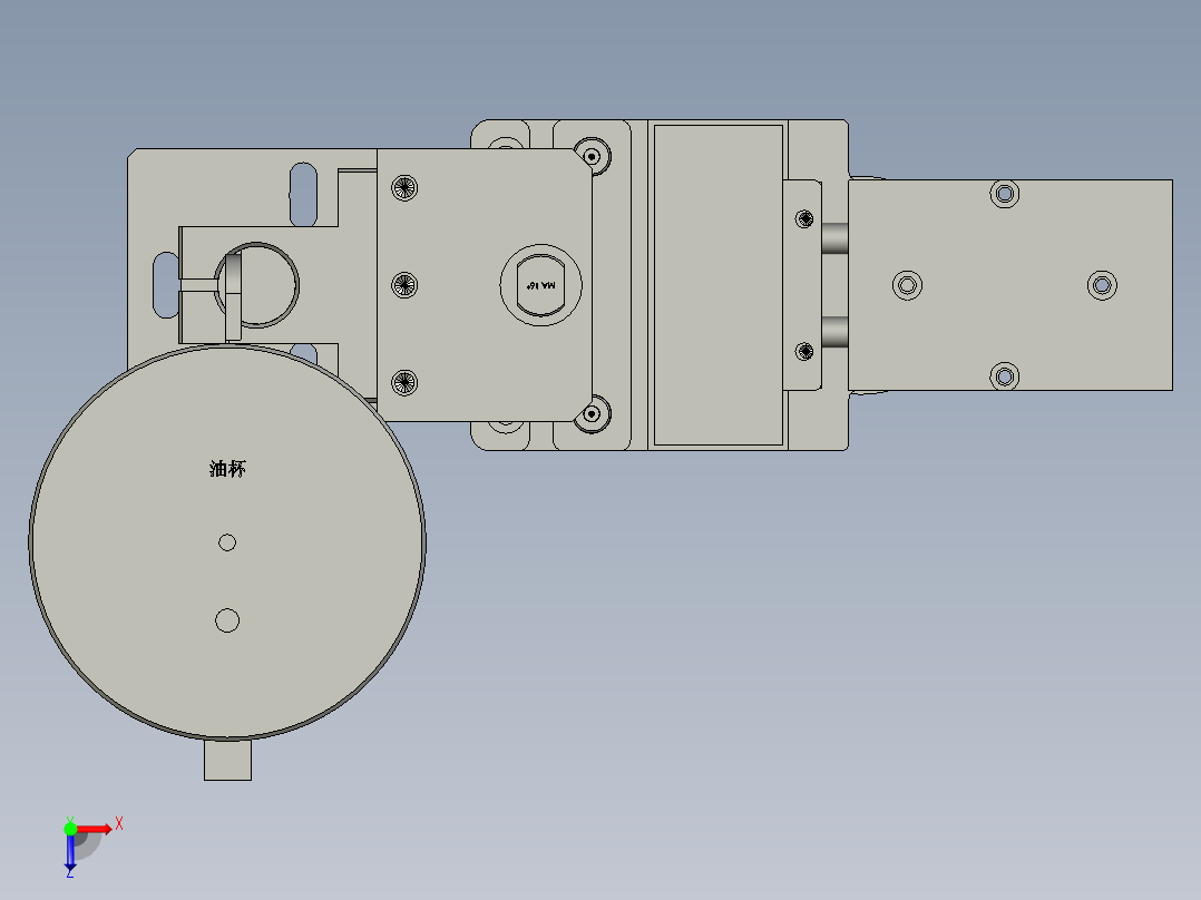 2泵体加油机构俯视图