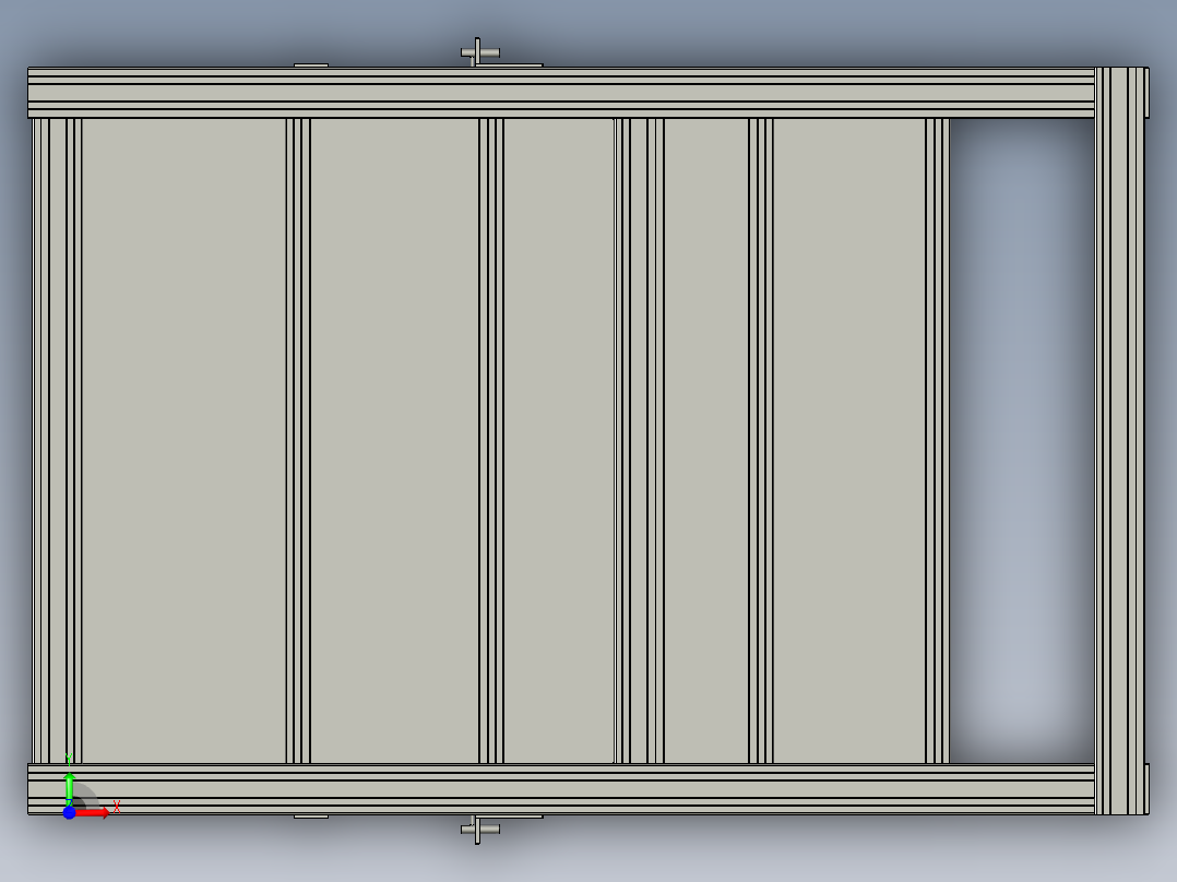成型设备的浇铸装置前视图