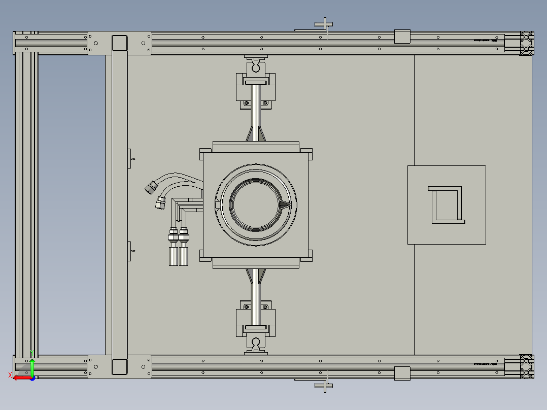 成型设备的浇铸装置后视图