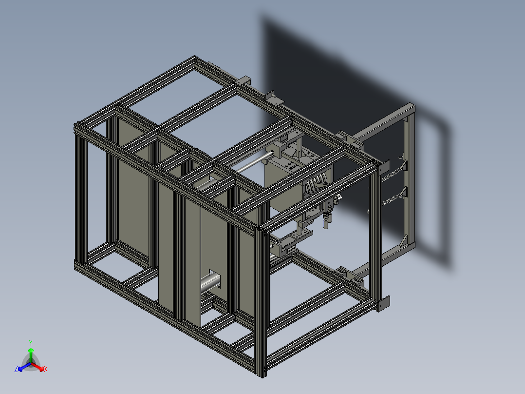 成型设备的浇铸装置正等轴测图