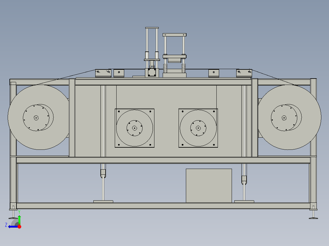 冲裁铝塑膜防拉断卷膜装置右视图