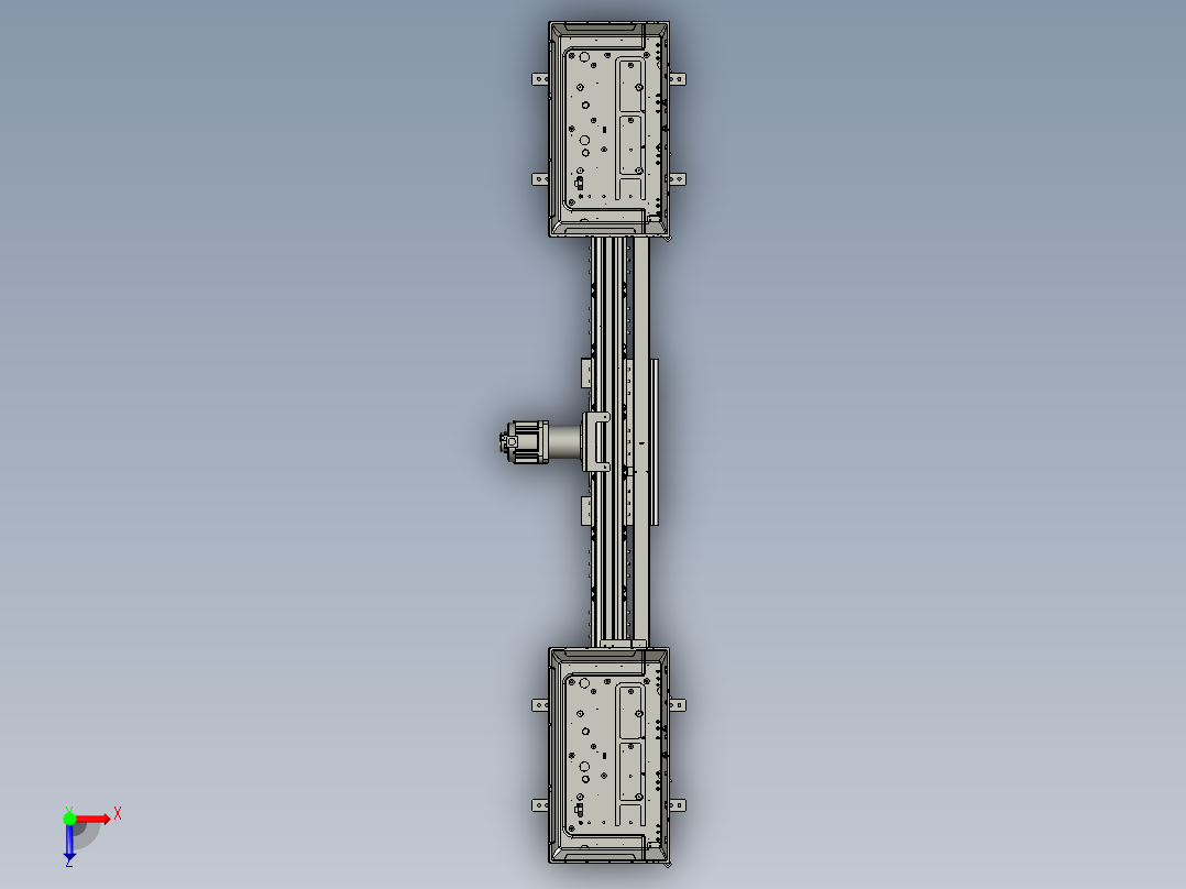 平移装配体俯视图