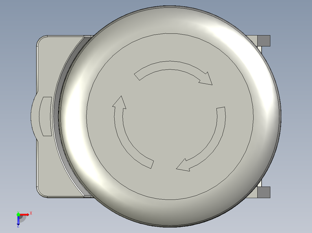 急停按钮QG115-B8-11ZS俯视图