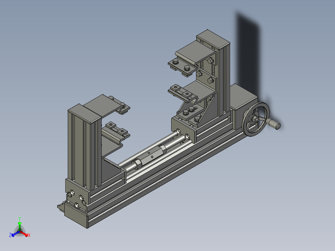 LA660A调宽机构(下方)正等轴测图