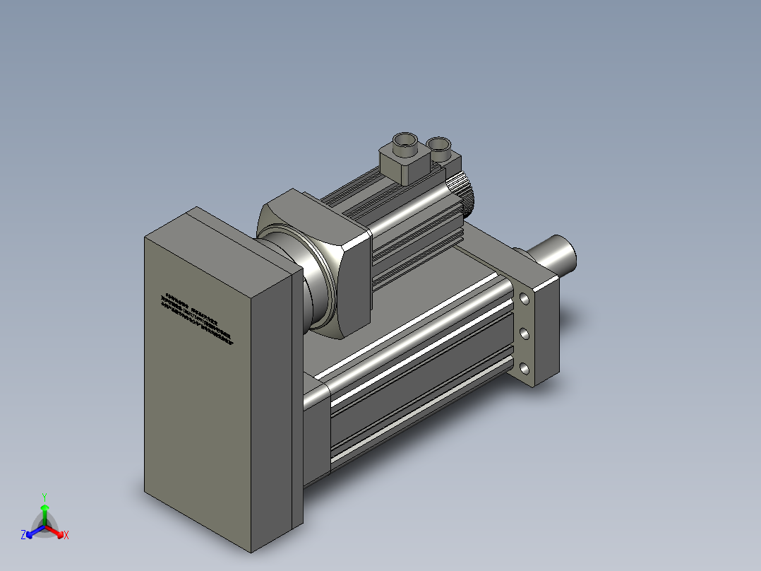 伺服压缸5T电动缸RKF120-折返伺服压机电动推杆RKF120-100-P主视图
