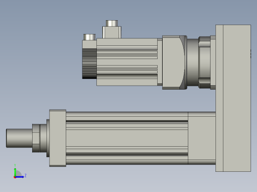伺服压缸5T电动缸RKF120-折返伺服压机电动推杆RKF120-100-P左视缩略图