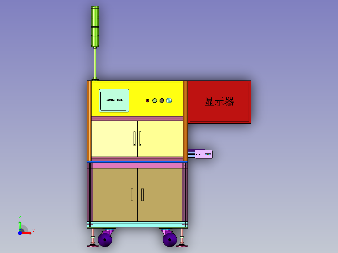 USB插口插座的测试机前视图