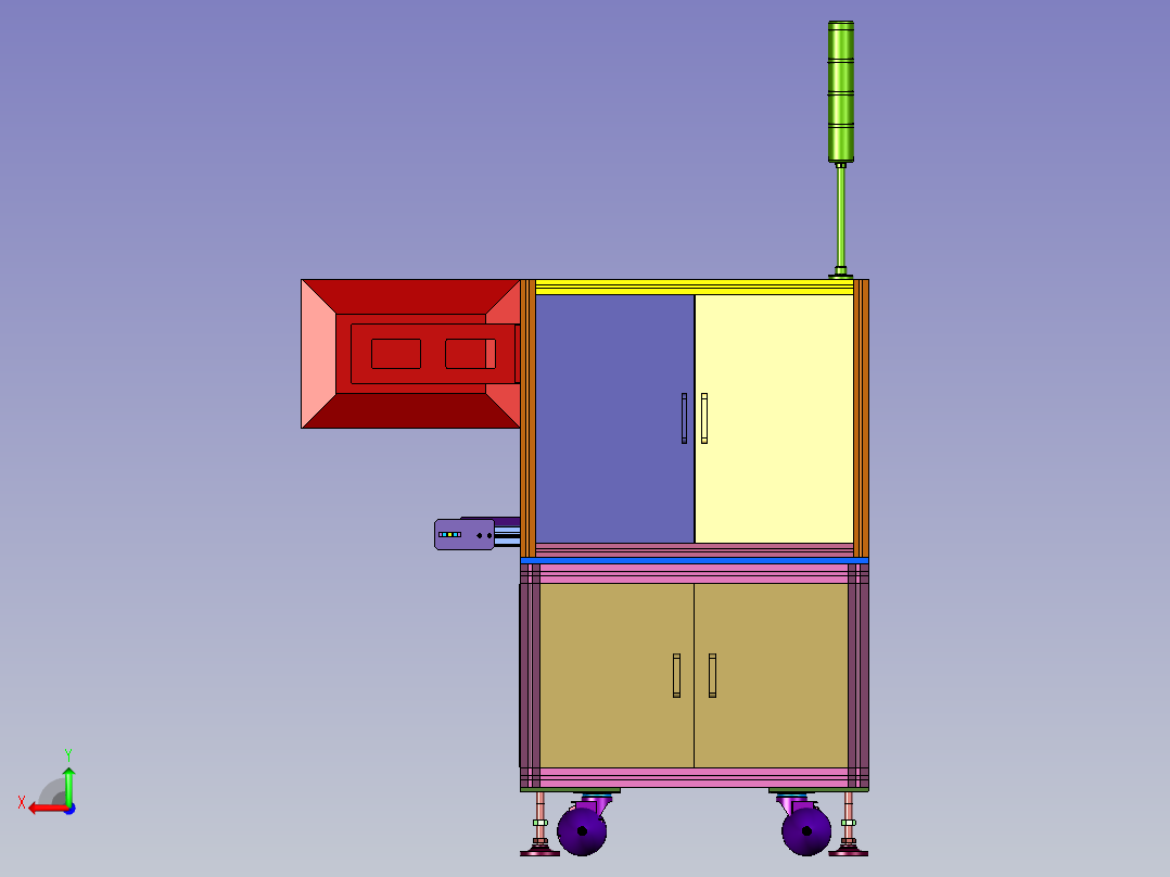 USB插口插座的测试机后视图