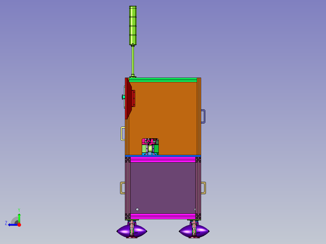 USB插口插座的测试机右视图