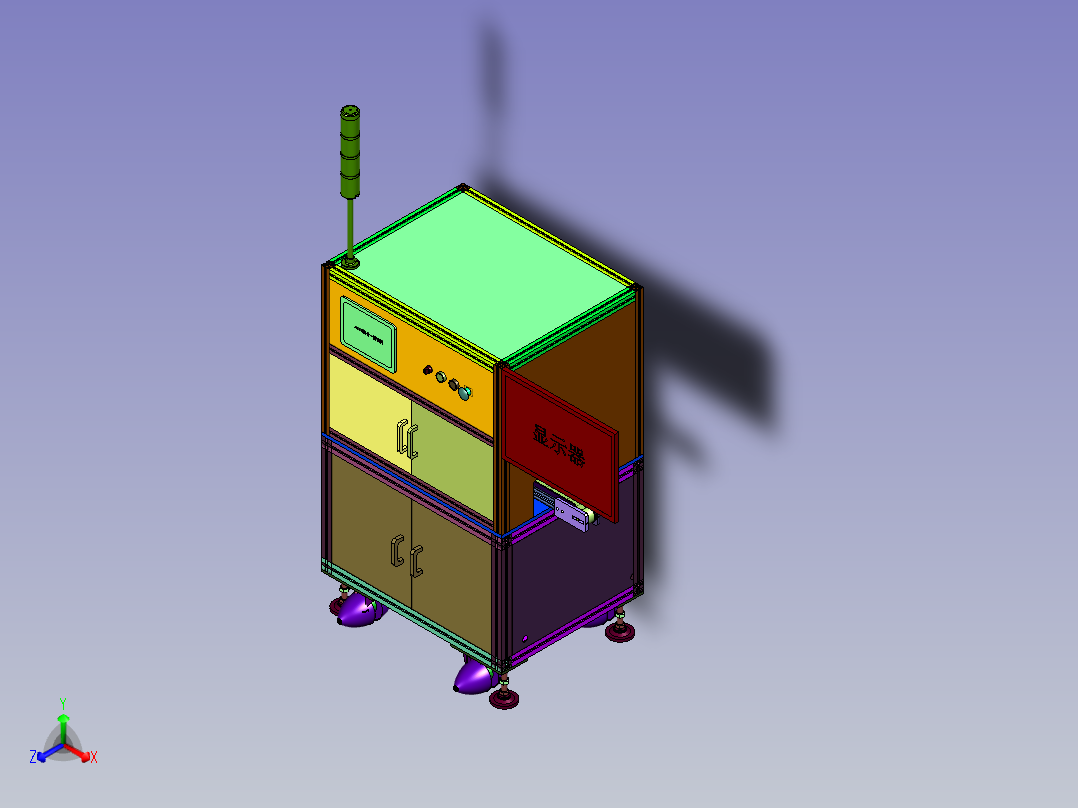 USB插口插座的测试机正等轴测图