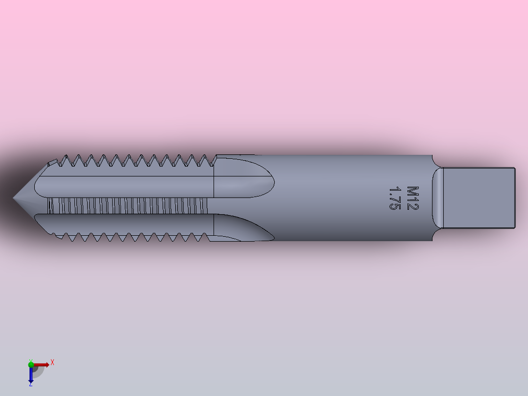 公制手动丝锥俯视图