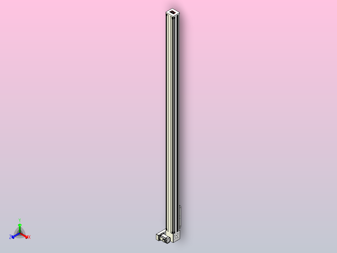 伺服电机集成皮带传动直线执行器TPA-OCB-140-256-L2950-RP-P75-N3主视图