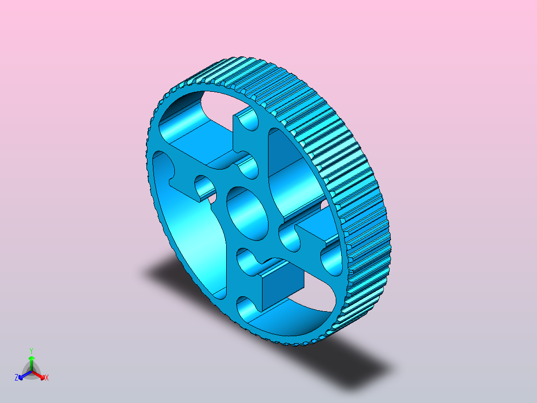 计时滑轮62 T正等轴测图