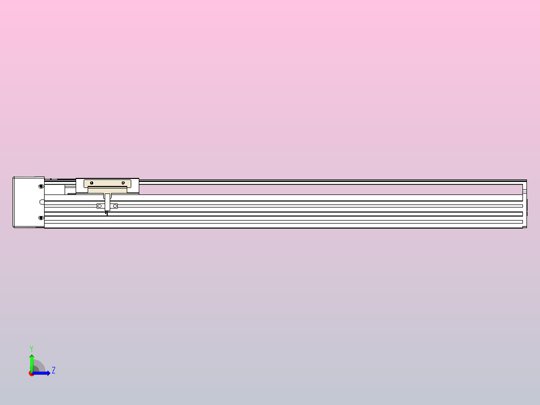 日规模组半封闭丝杆TPA-HNR-85D-1610C-L450-ML-Y-P20-N3左视图