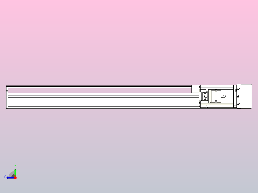 日规模组半封闭丝杆TPA-HNR-85D-1610C-L450-ML-Y-P20-N3右视图