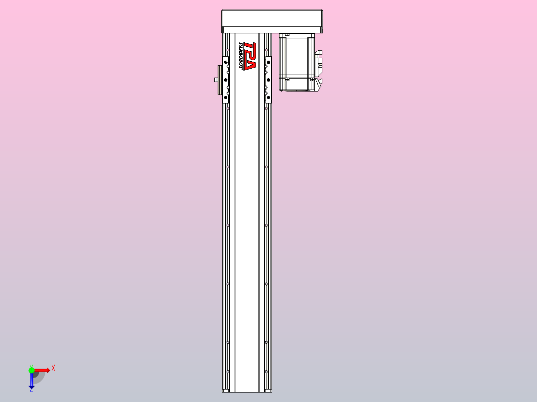日规模组半封闭丝杆TPA-HNR-85D-1610C-L450-ML-Y-P20-N3俯视图
