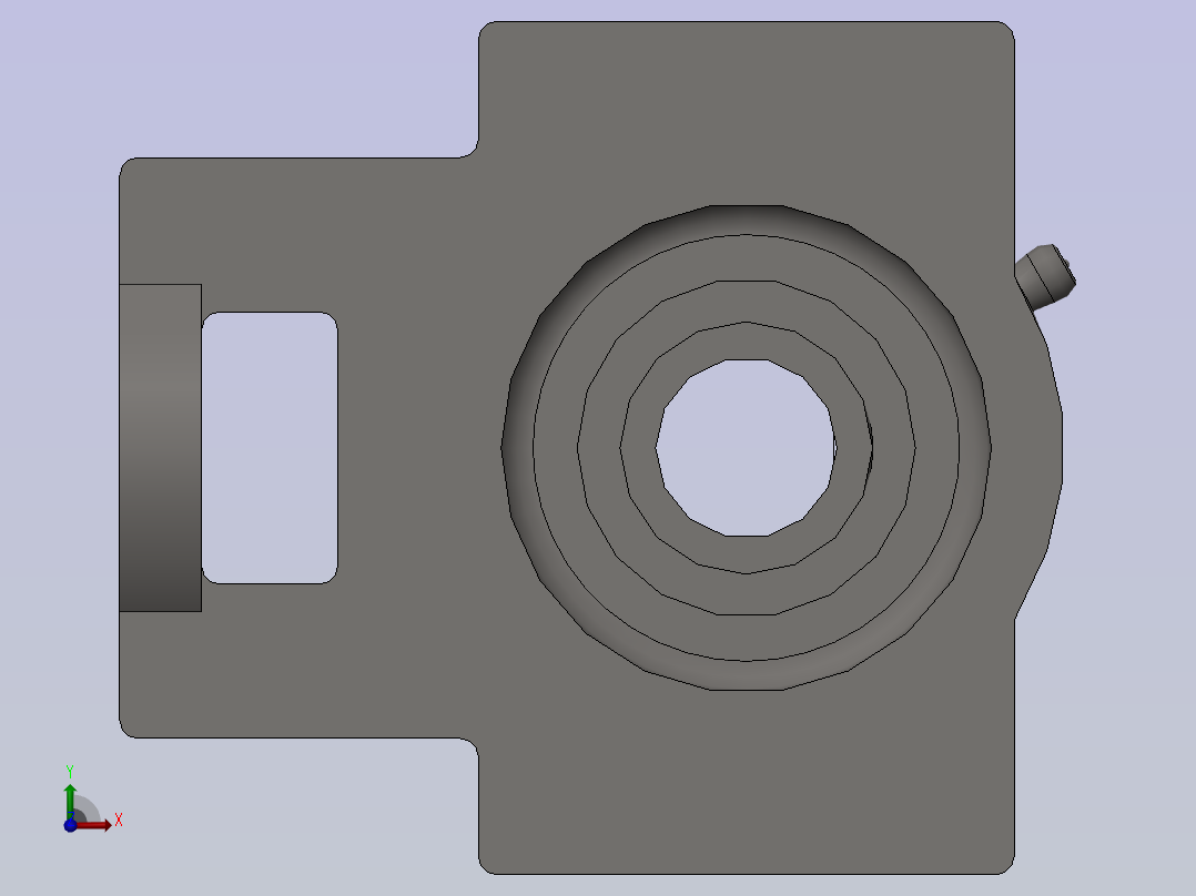 GB／T7810-1995-带滑块座轴承 [UCK204]前视图