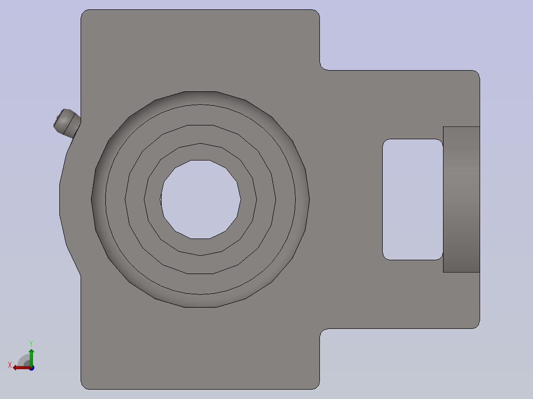 GB／T7810-1995-带滑块座轴承 [UCK204]后视图