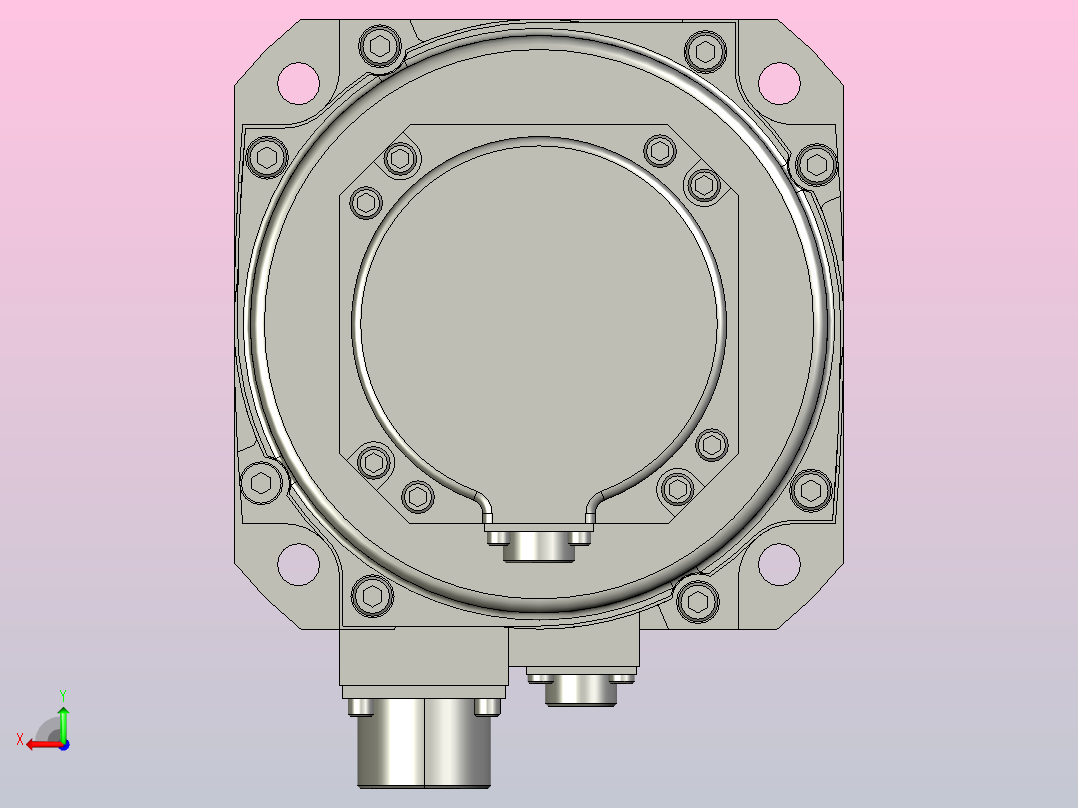 带制动器的交流伺服电机HF-SN102BJ后视图
